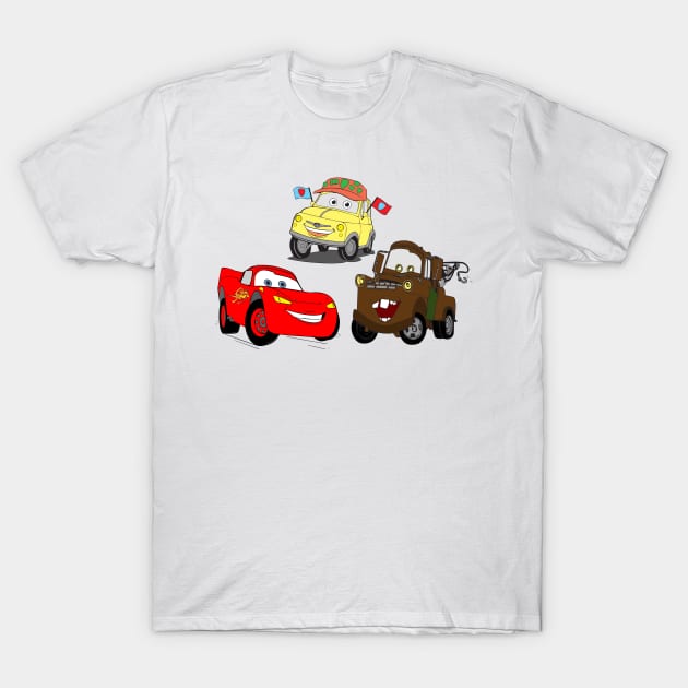 McQueen,Mater and Luigi T-Shirt by GerganaR